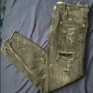 Mens Raw Jeans
